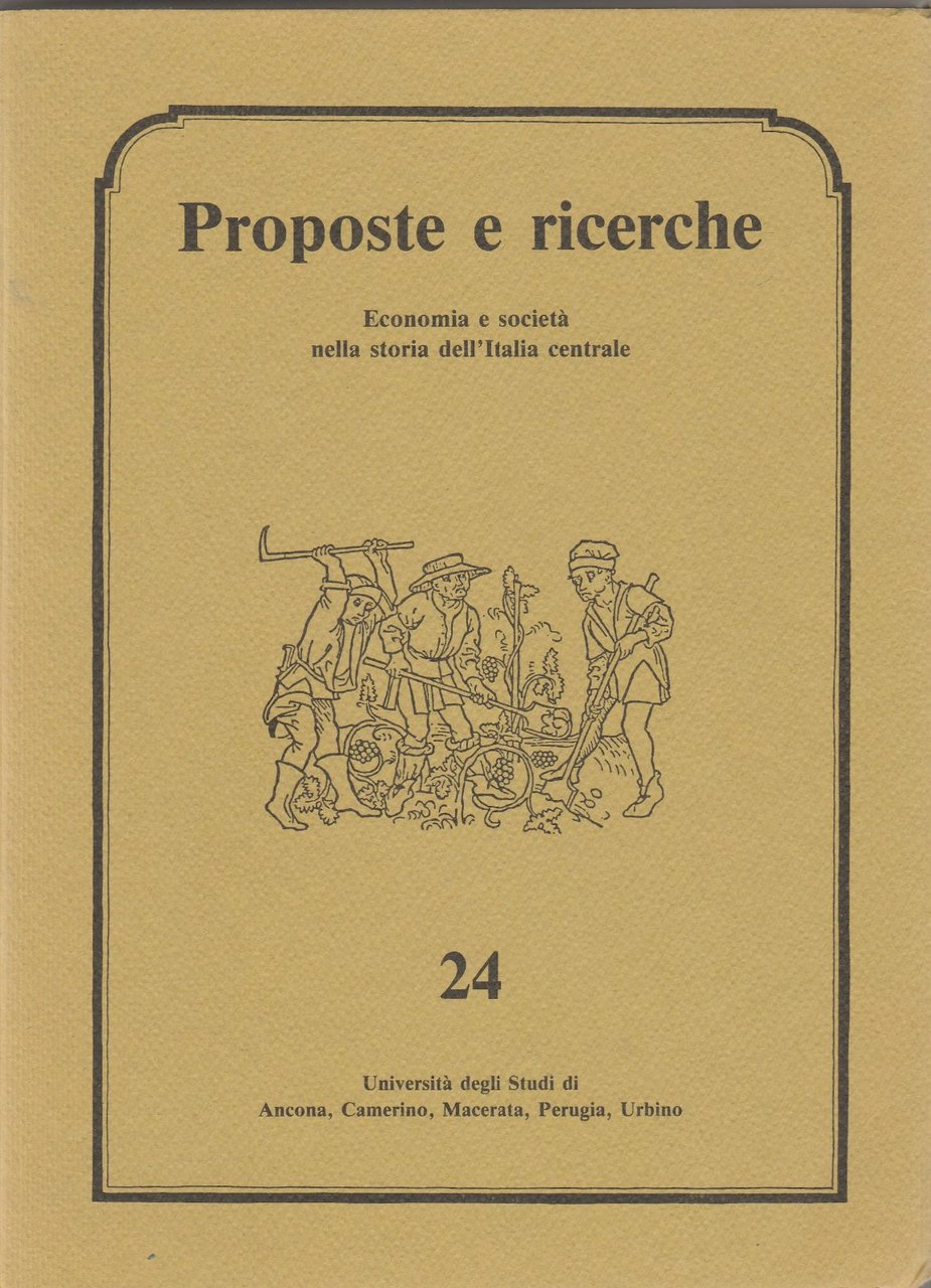 Economia e societ‡ nella storia dell'Italia centrale Proposte e ricerche …