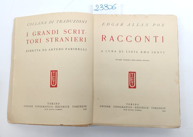 Edgar Allan Poe Racconti 1945 UTET | Immagine Gallery 4