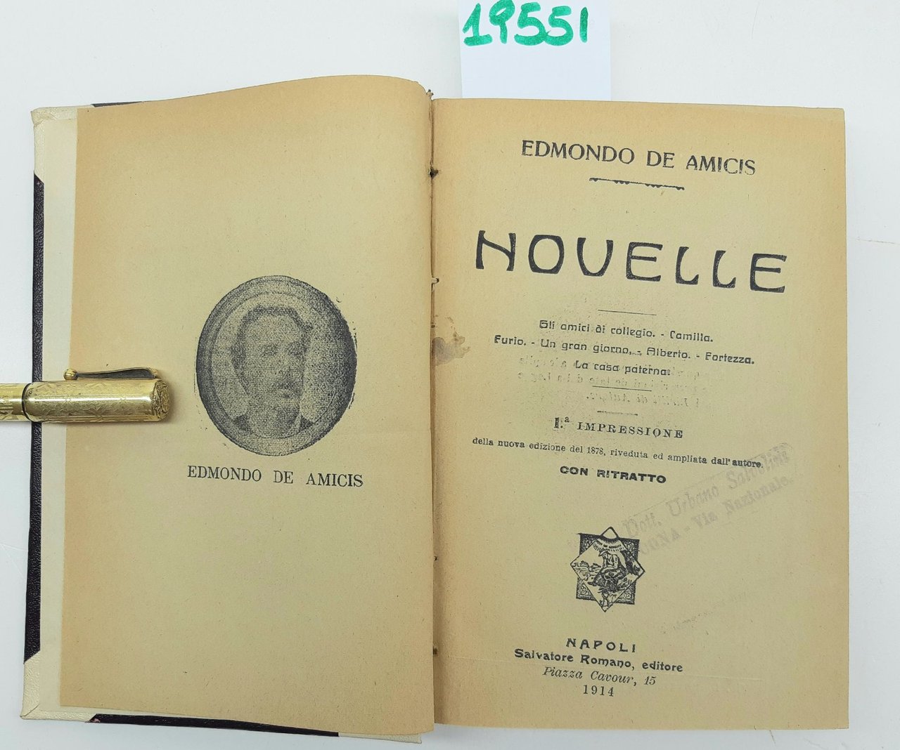 Edmondo De Amicis Novelle 1° impressione Salvatore Romano 1914 | Immagine principale