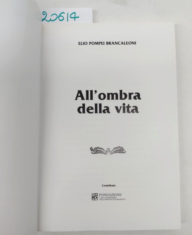 Elio Pompei Brancaleoni All'ombra della vita Tolentino 2004