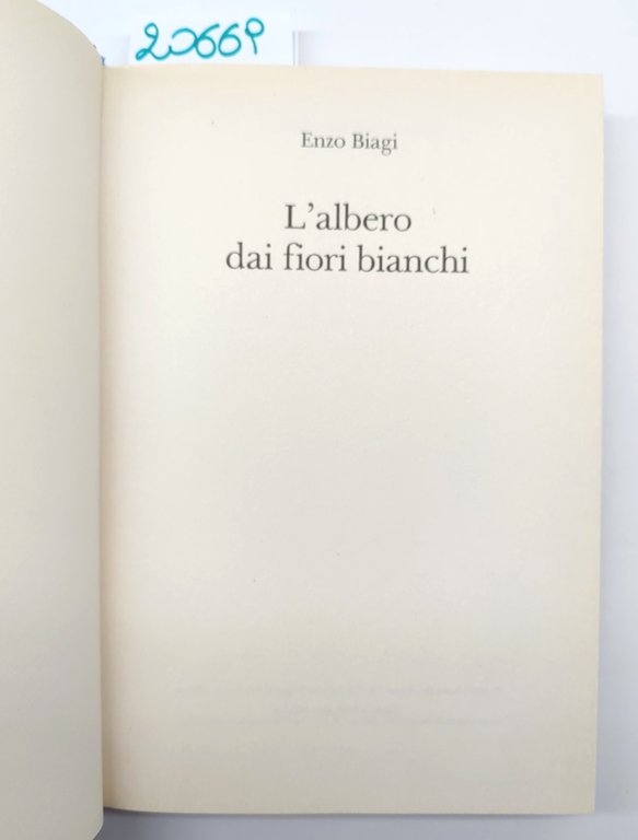 Enzo Biagi L'albero dai fiori bianchi Nuova Eri 1994