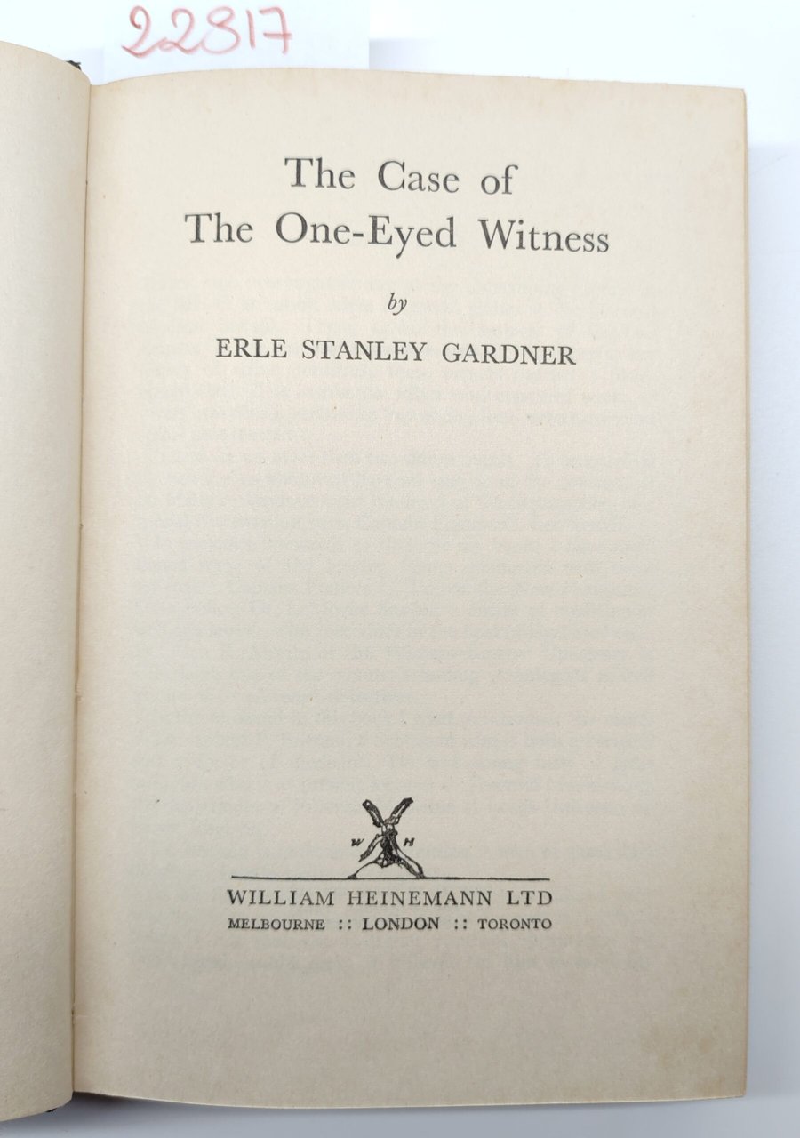 Erle Stanley Gardner The case of the one-eyed witness William … | Immagine principale