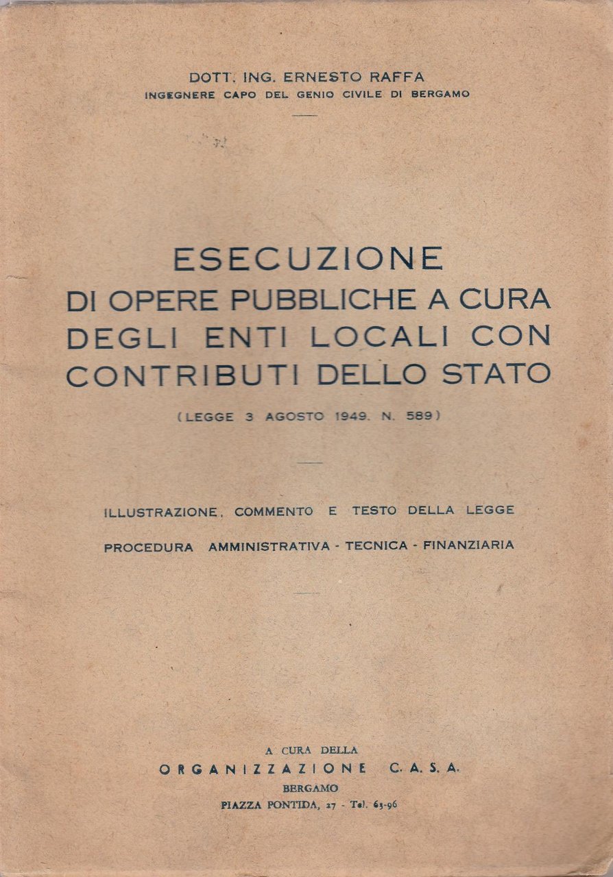 Ernesto Raffa Esecuzione Di Opere Pubbliche A Cura Degli Enti …
