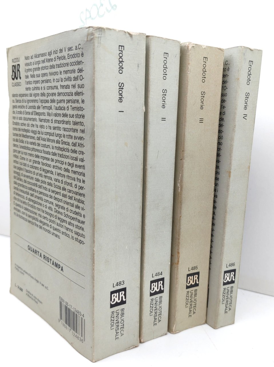 Erodoto Storie quattro volumi BUR Rizzoli 1993 | Immagine principale