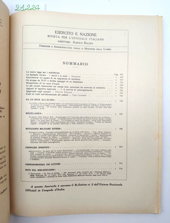 Esercito in azione n. 8 agosto 1927 Rivista per l'ufficiale …