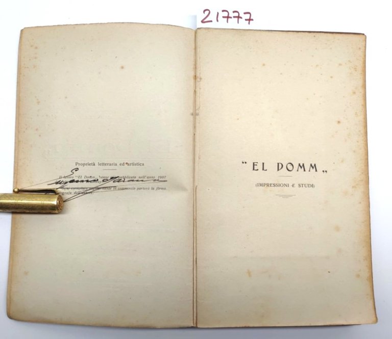 Eugenio Manara El Domm Penser e Quadrettitt poesie e prose …