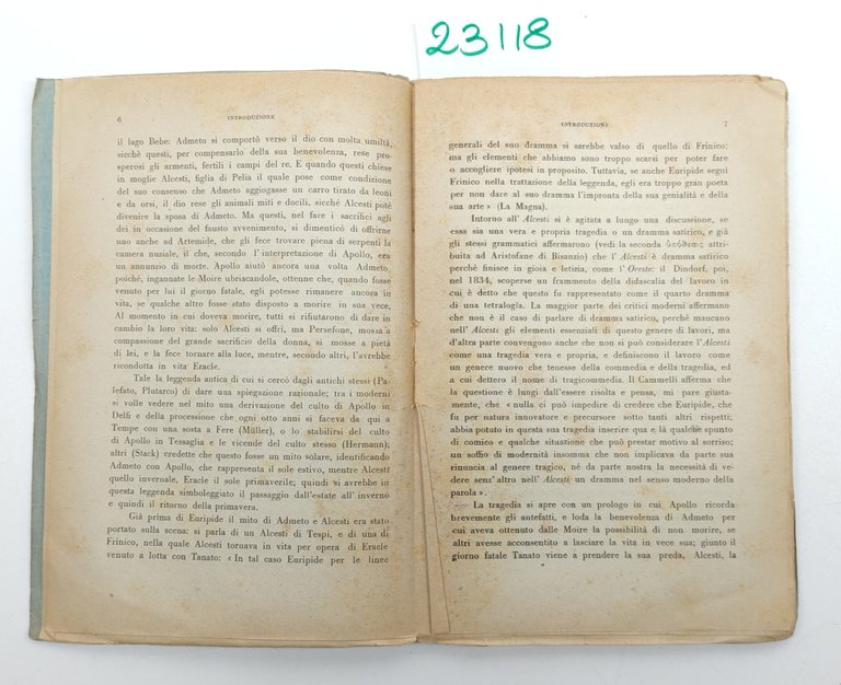 Euripide Alcesti traduzione Angelo Nucciotti Rondinella senza data | Immagine Gallery 4