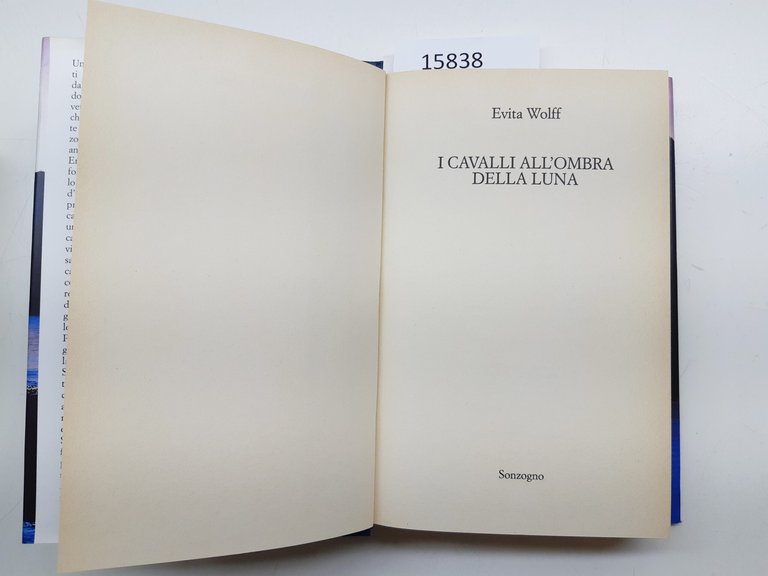 Evita Wolff I cavalli all'ombra della Luna Sonzogno 1° edizione … | Immagine Gallery 4