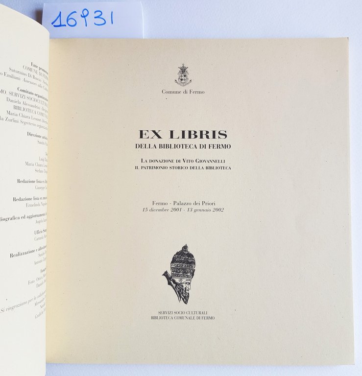 Ex libris della biblioteca comunale di Fermo 2002 | Immagine Gallery 3