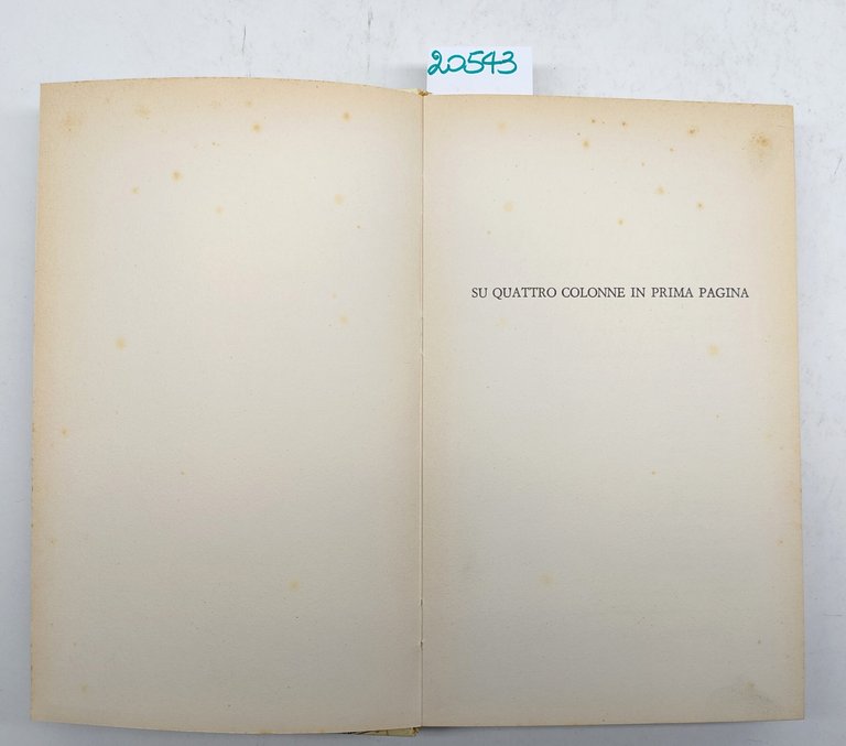 F. Bruzzesi Su quattro colonne in prima pagina Capitol 1973