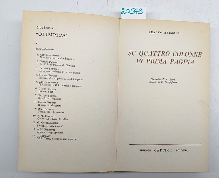 F. Bruzzesi Su quattro colonne in prima pagina Capitol 1973