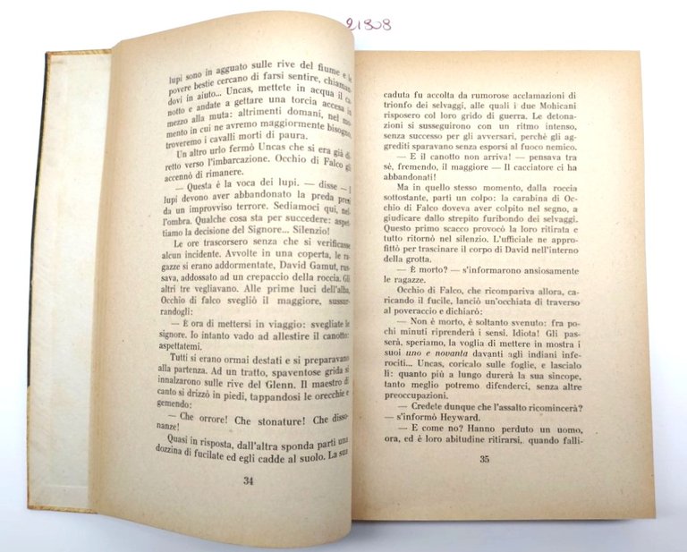 F. Cooper L'ultimo dei Mohicani SAS editrice 1954