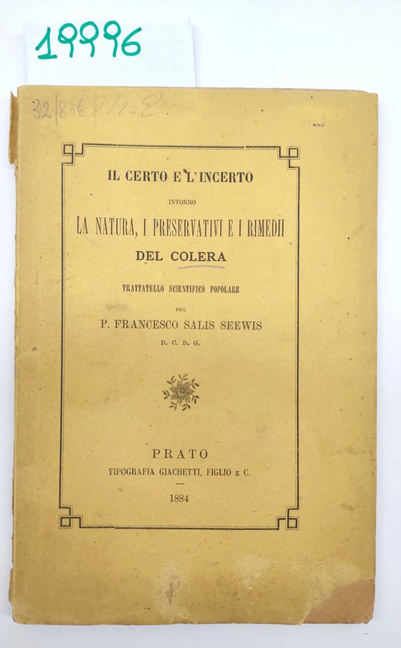 F. Salis Seewis Prato Il certo e l'incerto intorno la …