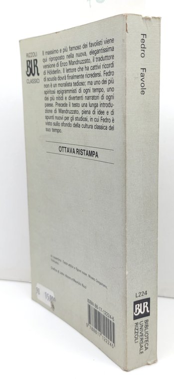 Fedro Favole BUR Rizzoli 8° edizione 1994 | Immagine Gallery 2
