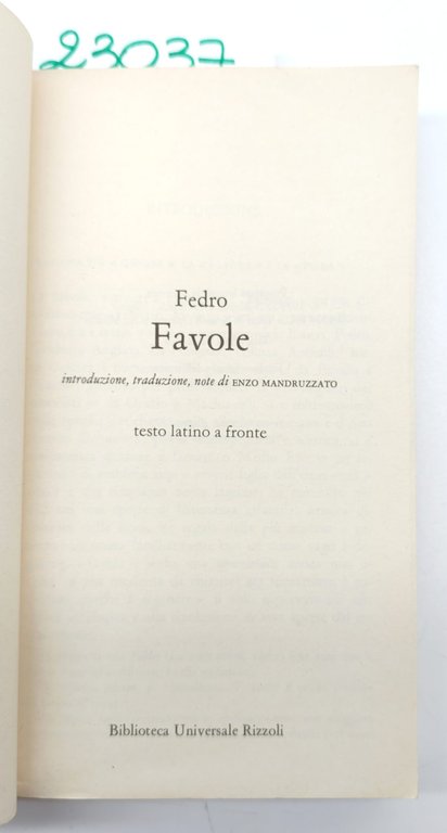 Fedro Favole BUR Rizzoli 8° edizione 1994 | Immagine Gallery 4