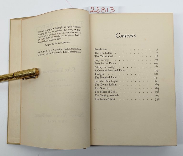 Felix Timmermans The perfect joy of St. Francis Farrar Strauss …