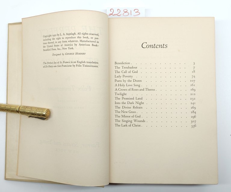 Felix Timmermans The perfect joy of St. Francis Farrar Strauss …