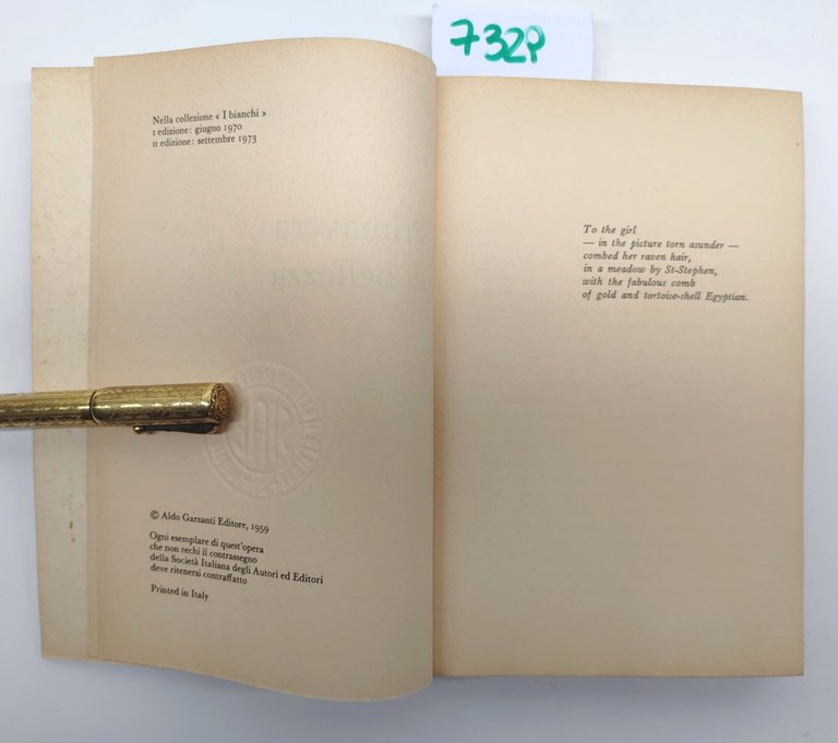 Fenoglio Primavera di bellezza Garzanti 1973 2∞ ed.