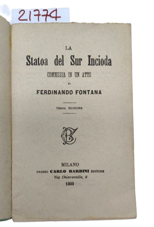 Ferdinando Fontana La Statoa del Sur Incioda dialetto milanese 3° …