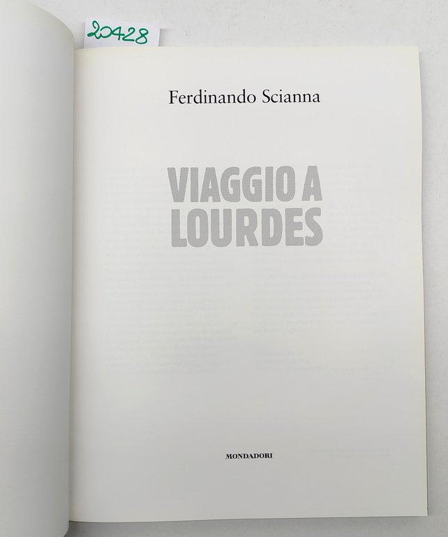 Fernando Scianna Viaggio a Lourdes Mondadori 1° edizione 1996