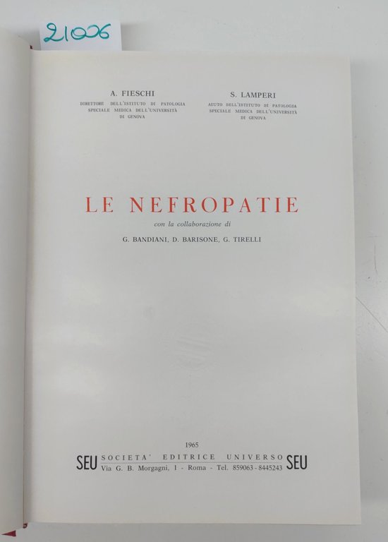 Fieschi Lamperi Le nefropatie Universo 1965