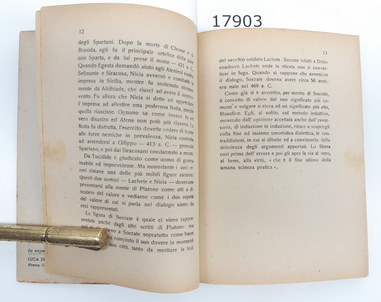 Filippo Bosi Platone Il Lachete Carabba 1948 | Immagine Gallery 4