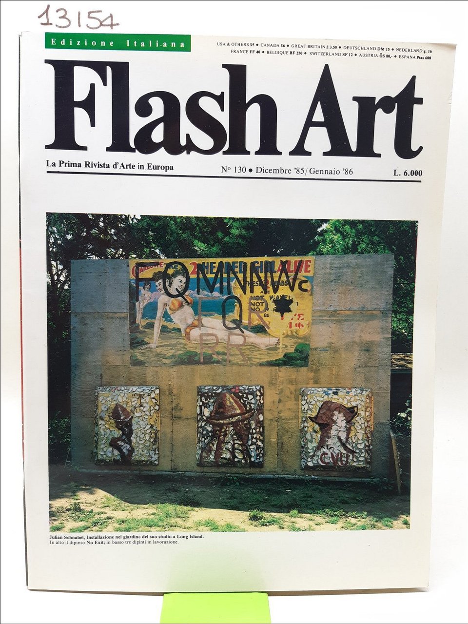 Flash Art numero 130 dicembre 85 gennaio 86 edizione italiana