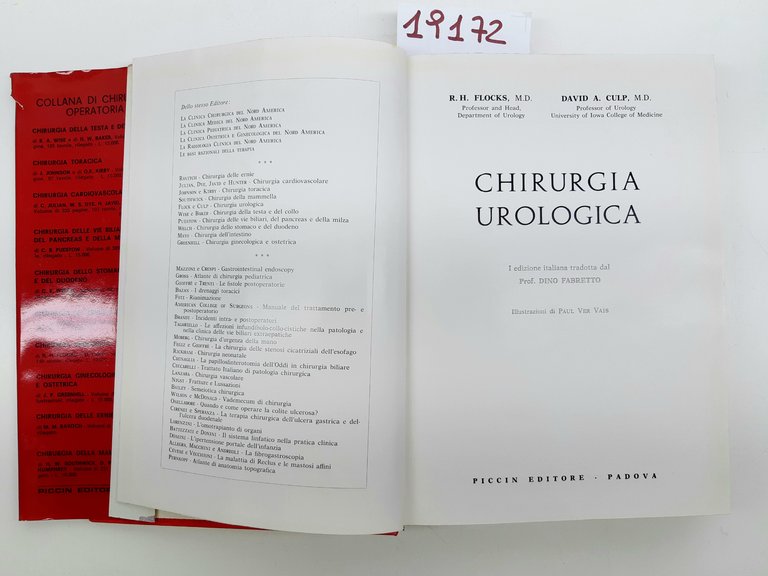 Flocks Culp Chirurgia urologica Piccinin 1973 1° edizione