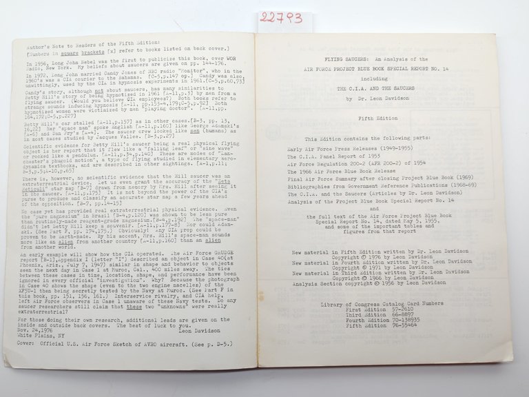 Flying souchers analysis of the Air Force Project Blue book …