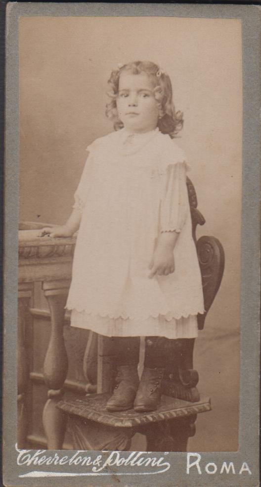 Formato mignon bambina in posa by Chevreton e Bottini 1890 …