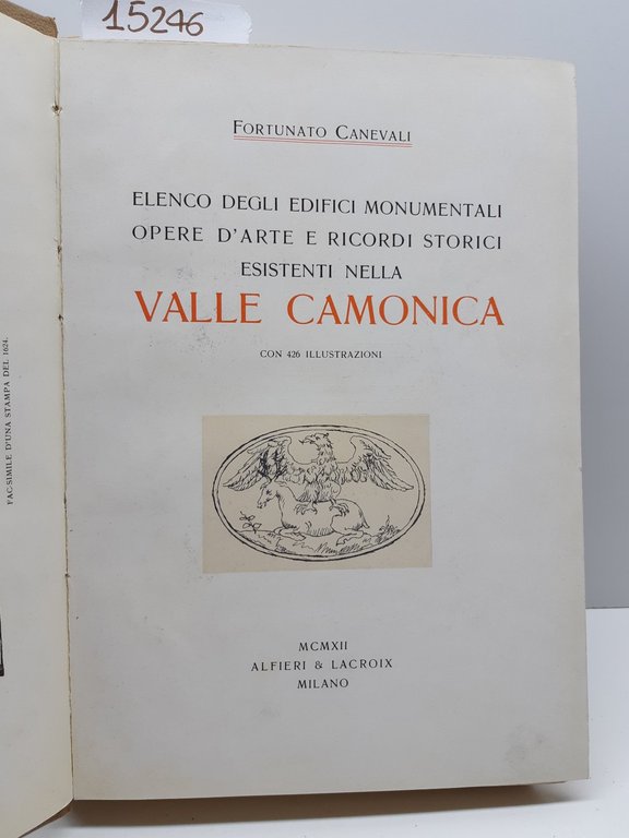 Fortunato Canevali Elenco degli edifici monumentali opere d'arte e ricordi …