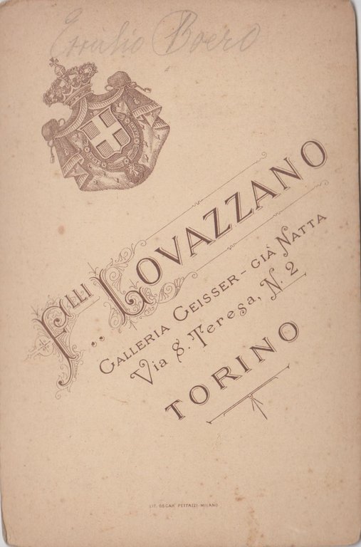 foto cabinet card ritratto di Emilio Boero by Lovazzano Torino …