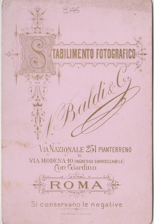 foto photo albumina cabinet card gentildonna in posa by N. …