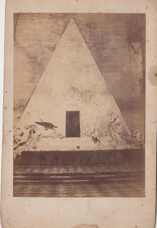 foto photo albumina cabinet card monumento funebre ad Antonio Canova …