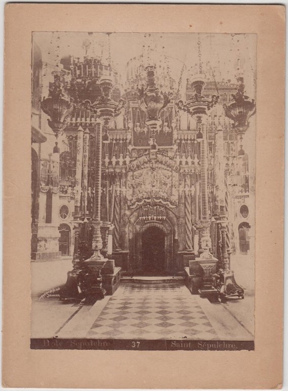 foto photo albumina Gerusalemme Santo Sepolcro 1880 c.a.