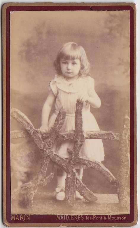 Foto photo bambina in posa by Marin Maidieres cdv 1880 …