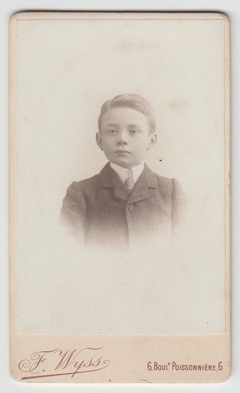 Foto photo bambino in posa by Wyss Paris cdv 1890 …