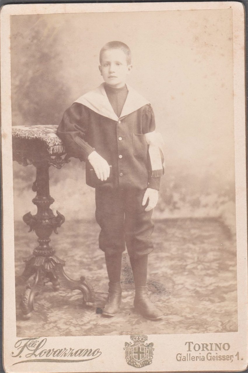 Foto photo cabinet card ragazzino prima comunione by F. Lovazzano …