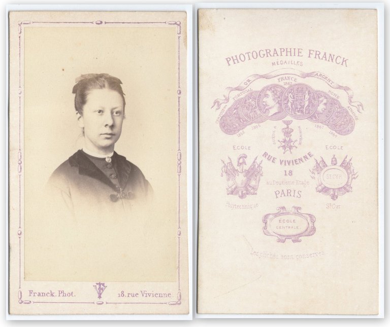 Foto Photo cdv 1880 c.a. Gentildonna con fiocco by Franck …