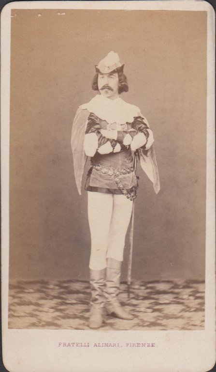 Foto photo cdv albumina Felice Rignon in costume F.lli Alinari …