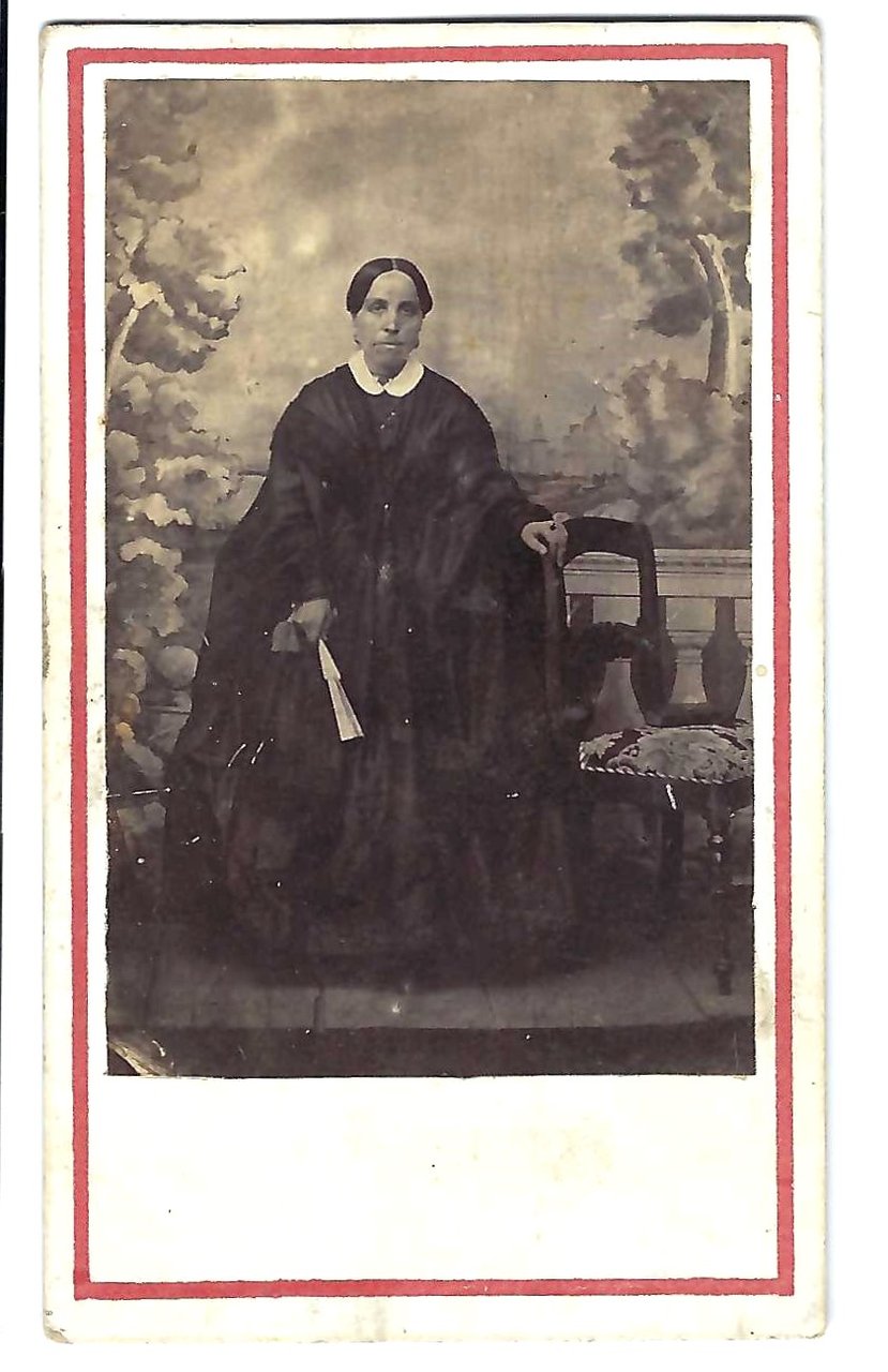 Foto photo cdv albumina gentildonna con ventaglio by Anonimo 1870 …