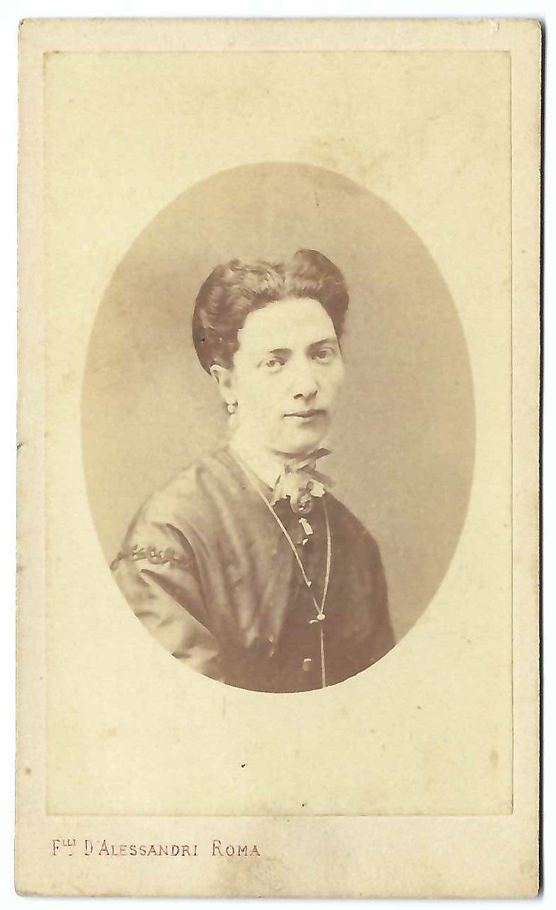 Foto photo cdv albumina gentildonna in ovale by F.lli D'Alessadri …