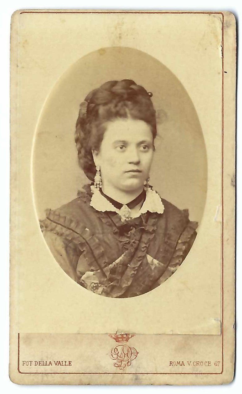 Foto photo cdv albumina gentildonna in ovale by Fot. Della …