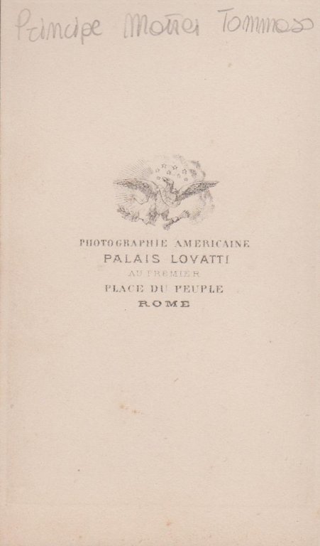 Foto photo cdv albumina principe Tommaso Antici Mattei Photograph. Americaine …