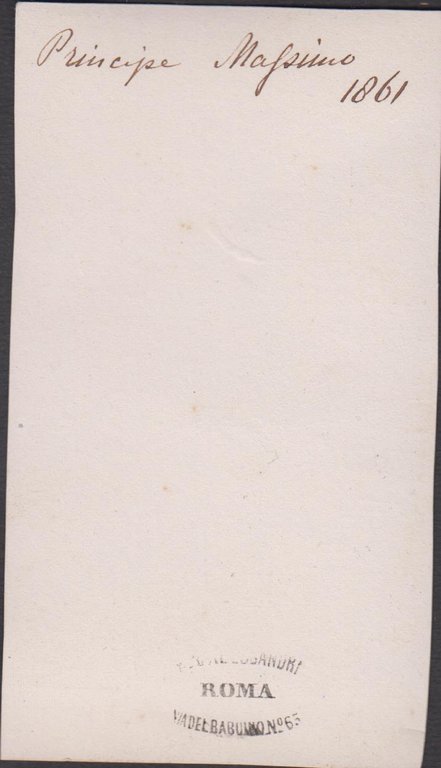 Foto photo cdv albumina Vittorio Emanuele Camillo IX Principe Massimo …