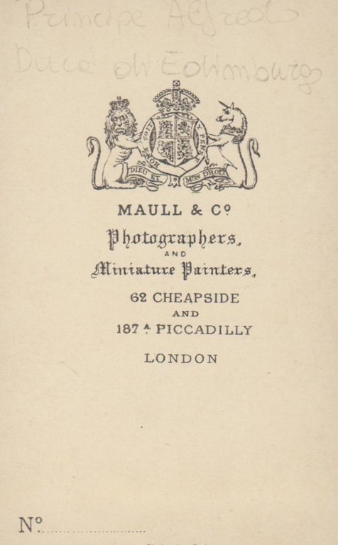 Foto photo cdv Alfredo Alfredo di Sassonia-Coburgo-Gotha by Maull & …