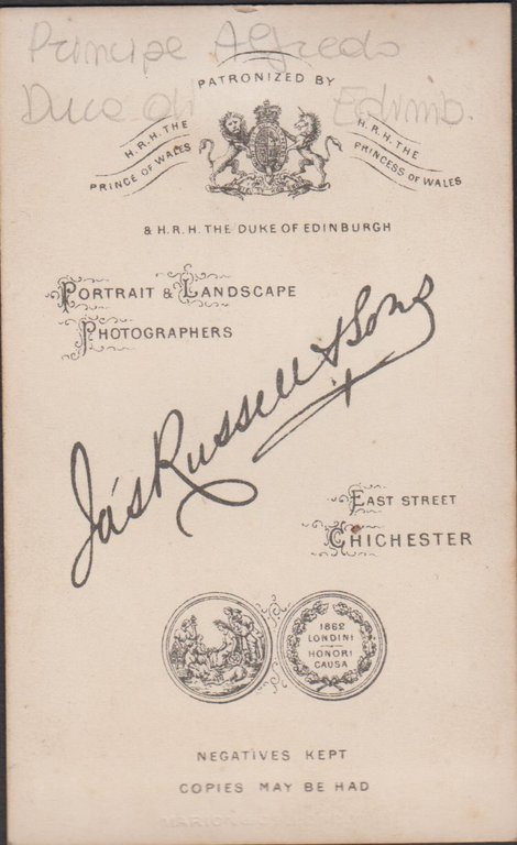 Foto photo cdv Alfredo di Sassonia-Coburgo-Gotha duca di Edimburgo by …