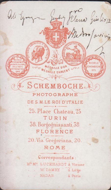 Foto photo cdv Amedeo Savini by Schemboche 1880 c.a.