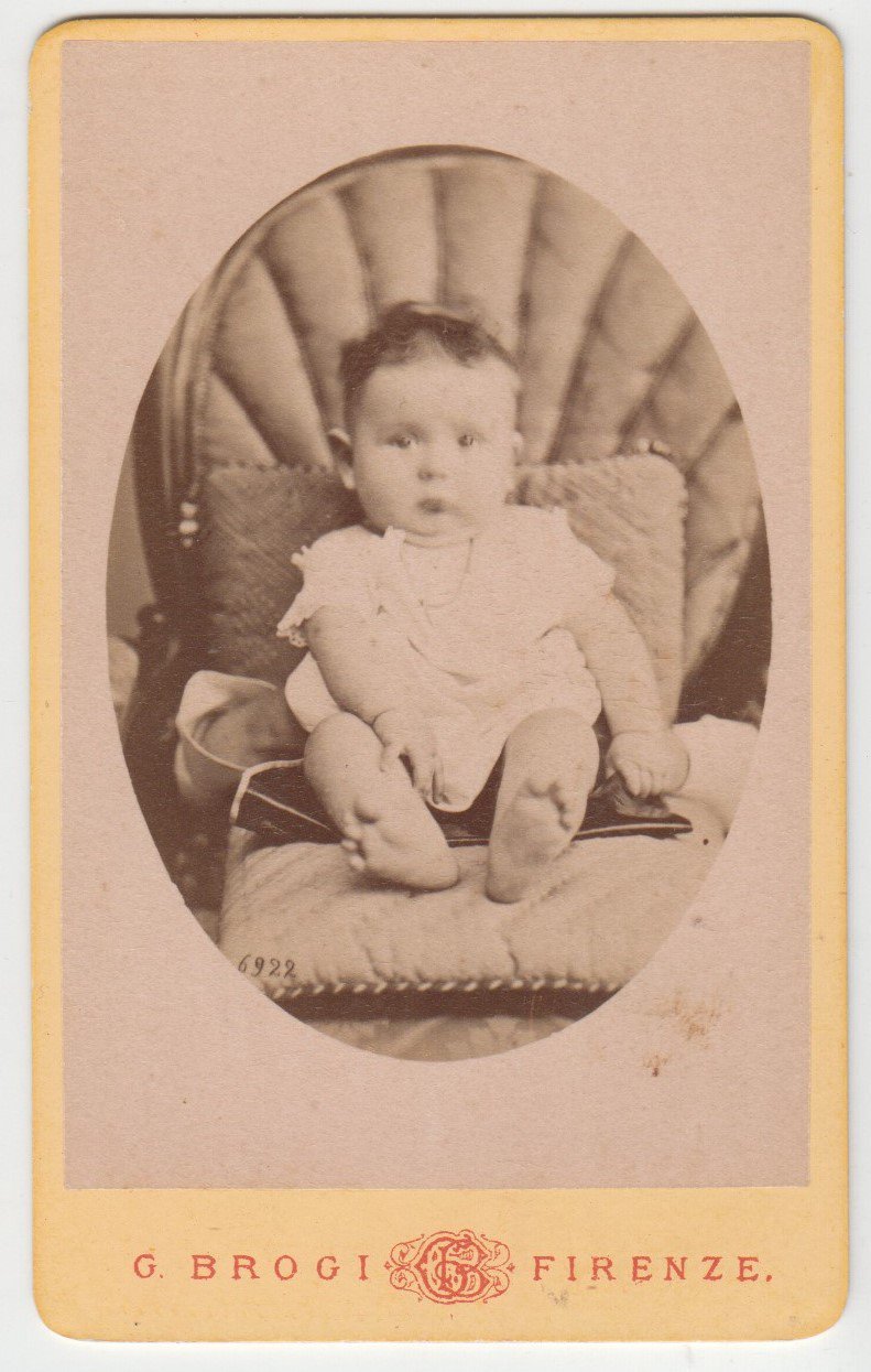 Foto photo cdv bambino in posa by G. Brogi Firenze …