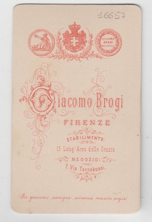 Foto photo cdv bambino in posa by G. Brogi Firenze …